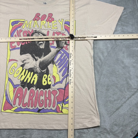 Bob Marley Shirt Mens Small Medium Every Little Thing Gonna Be Alright Zion - Picture 5 of 5
